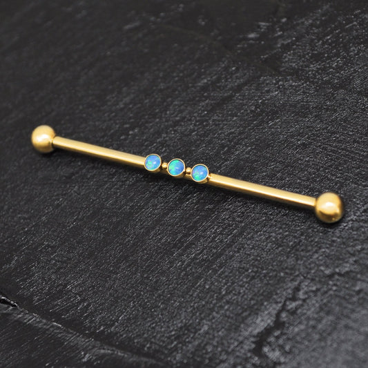 Opal Industrial Piercing 14g - TitaniumFashion