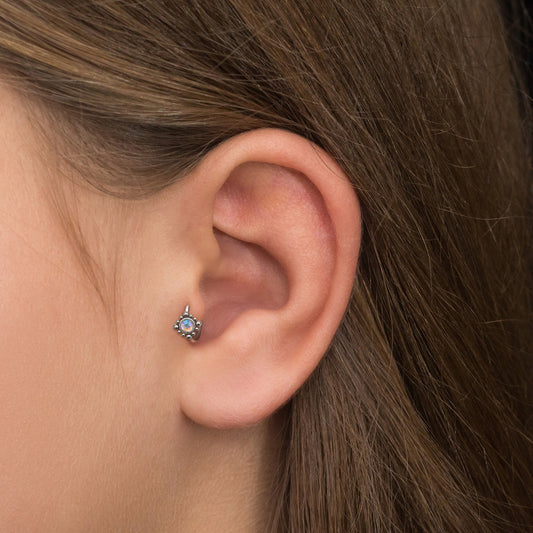 CZ Rook Earring Titanium Implant Grade - TitaniumFashion