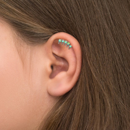 Curved Stud Earring Bioflex - TitaniumFashion