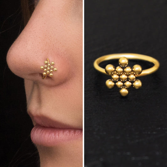 Surgical Steel Nose Ring Hoop - TitaniumFashion