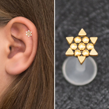 Bioflex Forward Helix Earring Stud - TitaniumFashion