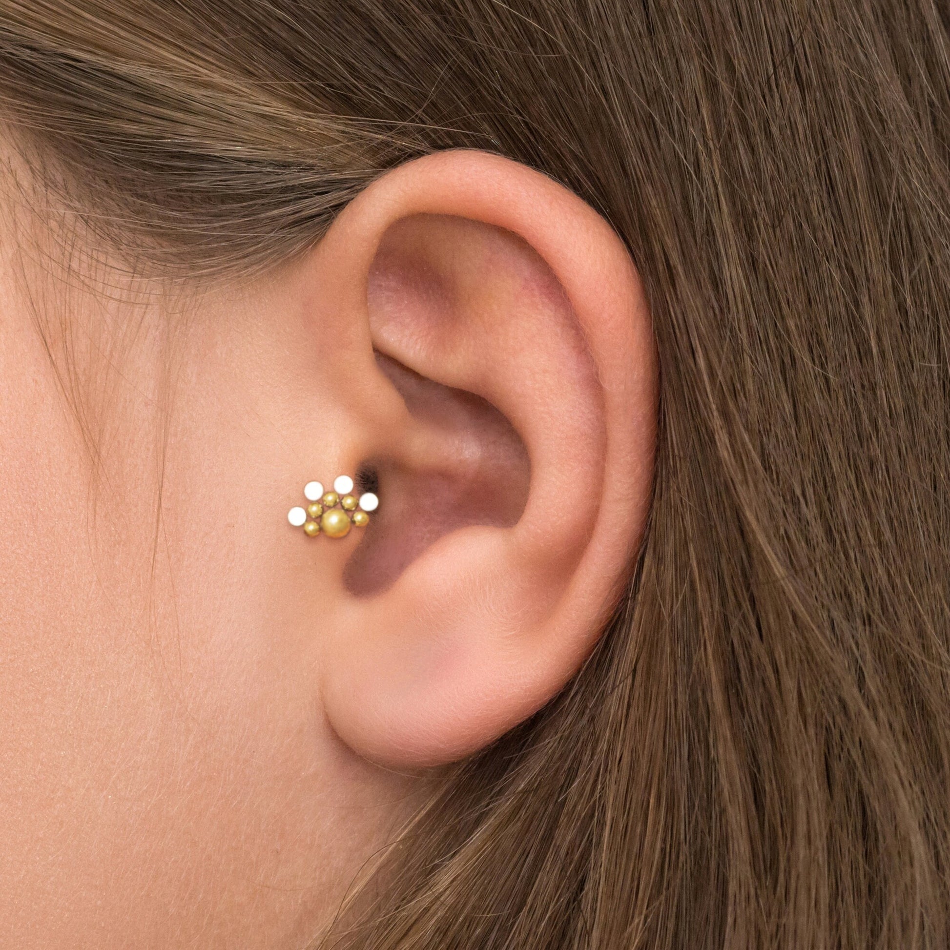 Flat Back Tragus Earring - TitaniumFashion