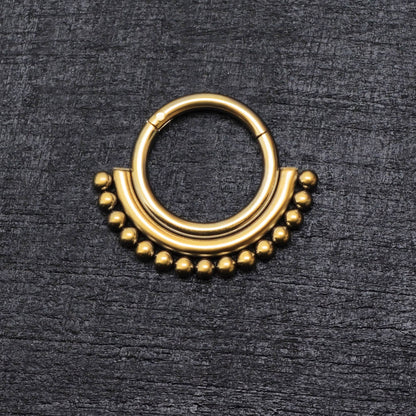 Surgical Steel Septum Ring Clicker Earring - TitaniumFashion