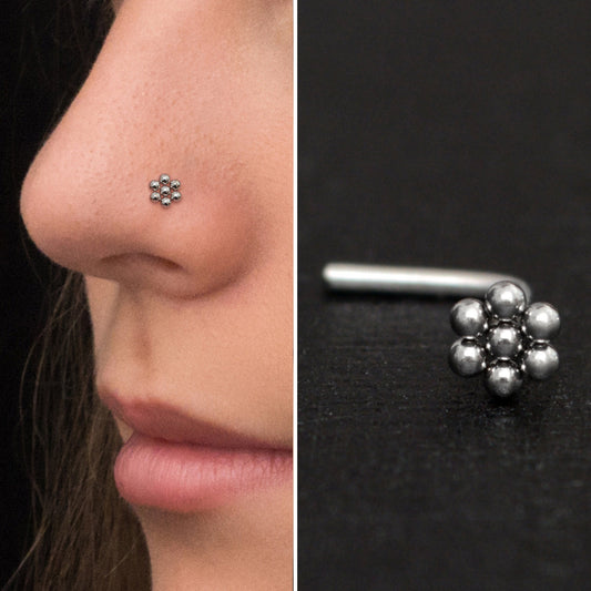Nose Bone Stud Titanium - TitaniumFashion