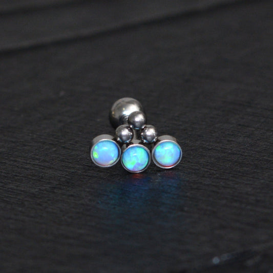 Cartilage Stud Earring Opal - TitaniumFashion