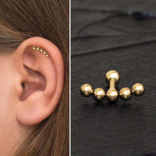 Curved Bar Piercing Surgical Steel - TitaniumFashion