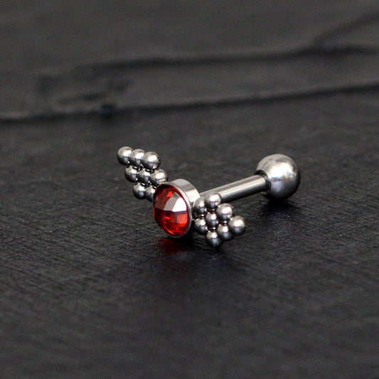 Curved Stud Earring Surgical Steel - TitaniumFashion