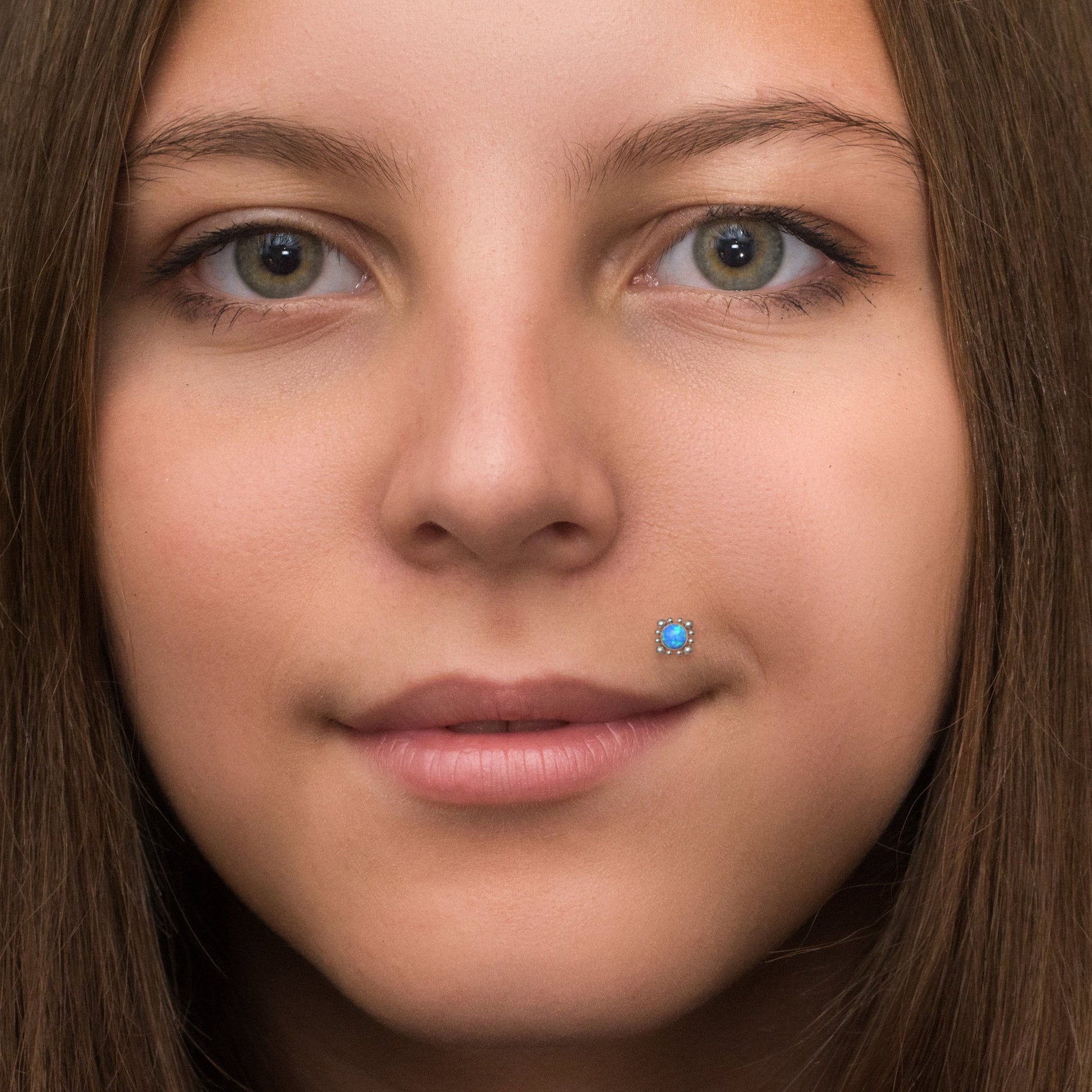 Medusa Lip Ring Titanium - TitaniumFashion