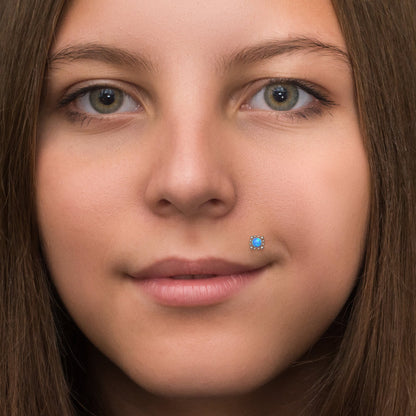 Medusa Lip Ring Titanium - TitaniumFashion