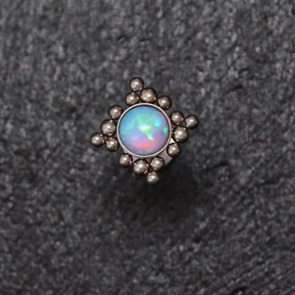 Opal Lip Piercing Titanium Implant Grade - TitaniumFashion
