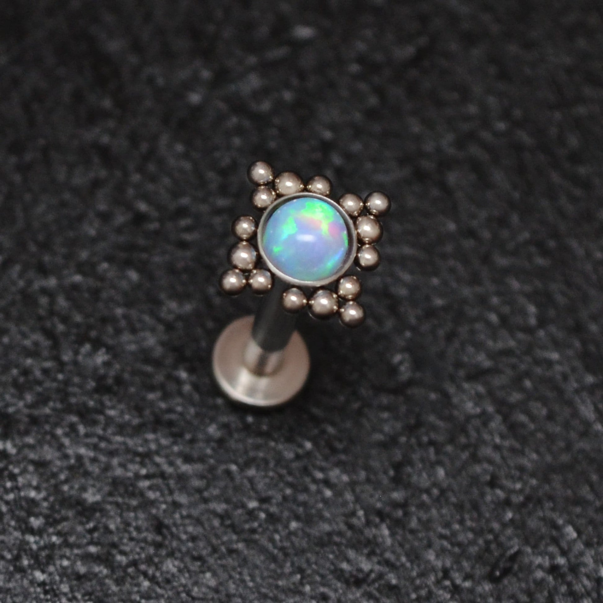 Opal Lip Piercing Titanium Implant Grade - TitaniumFashion