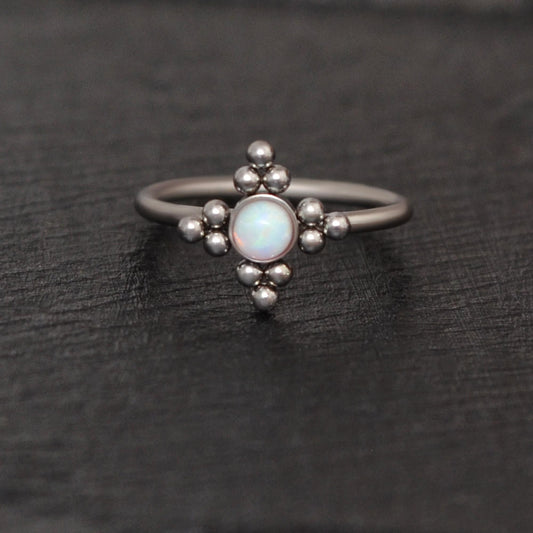 Opal Nose Jewelry Titanium - TitaniumFashion