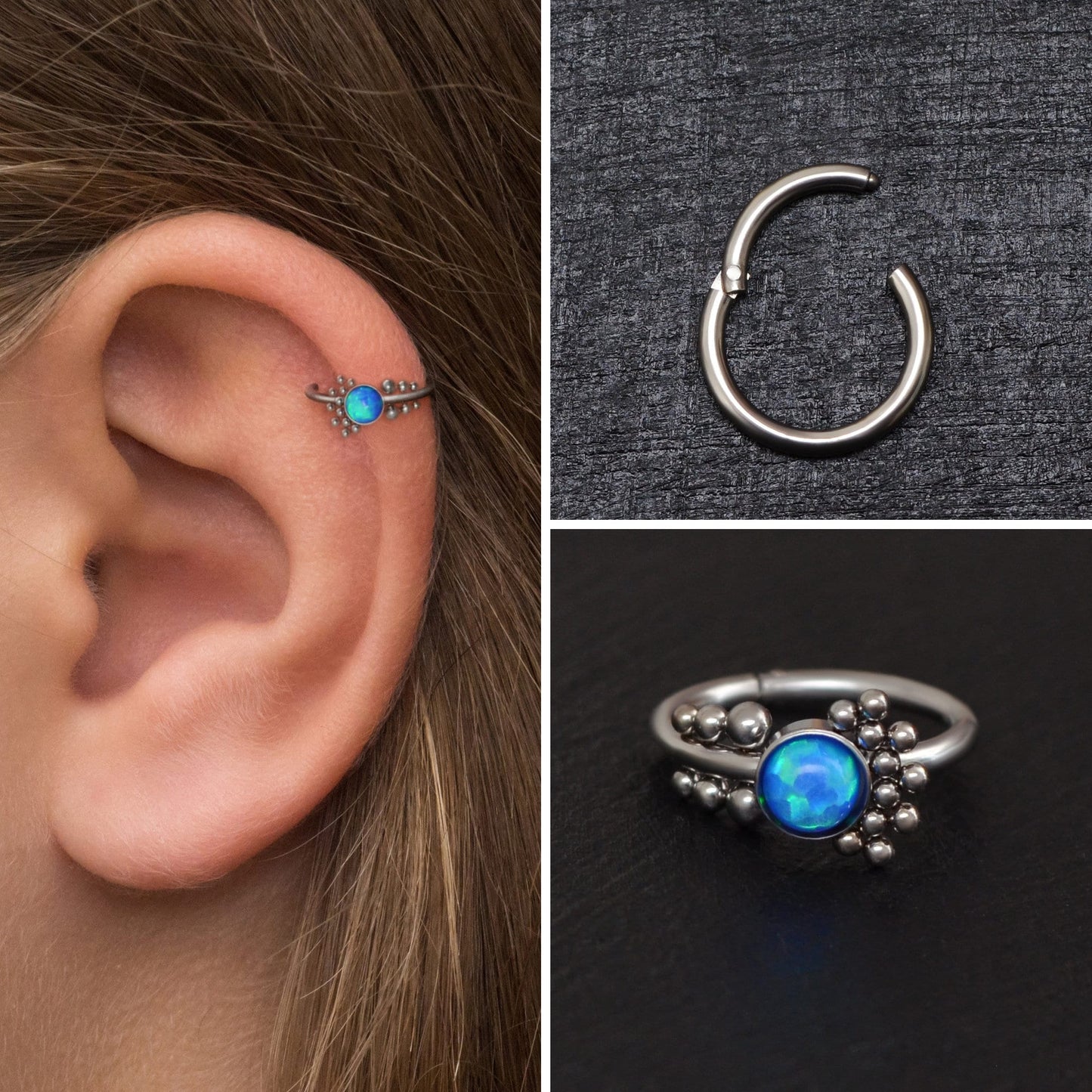 Surgical Steel Conch Piercing - TitaniumFashion