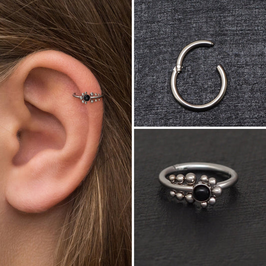 Cartilage Earring Hoop Surgical Steel - TitaniumFashion