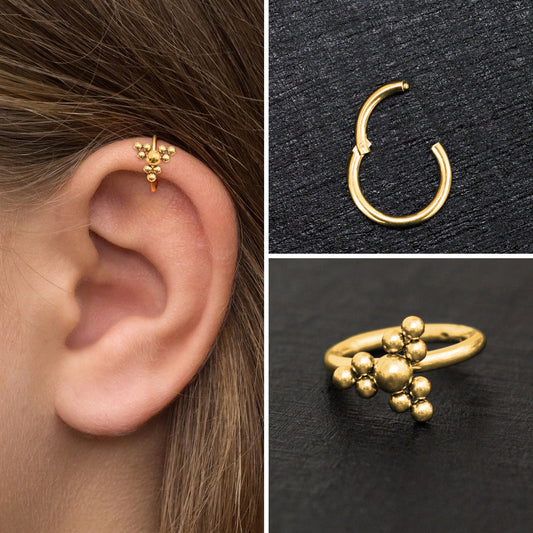 Rook Earring Surgical Steel - TitaniumFashion