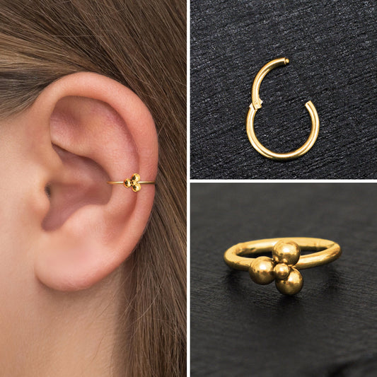 Surgical Steel Conch Piercing - TitaniumFashion