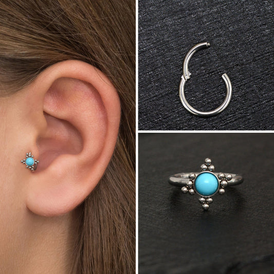 Cartilage Earring Hoop Surgical Steel - TitaniumFashion