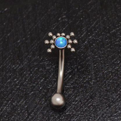 Opal Rook Piercing Titanium - TitaniumFashion
