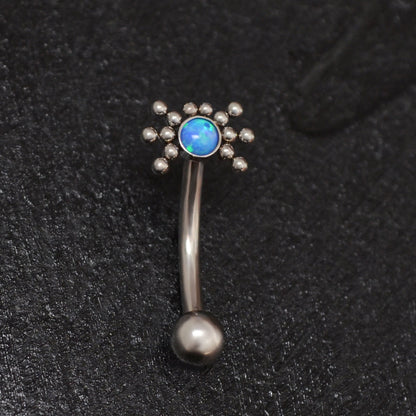 Opal Rook Piercing Titanium - TitaniumFashion