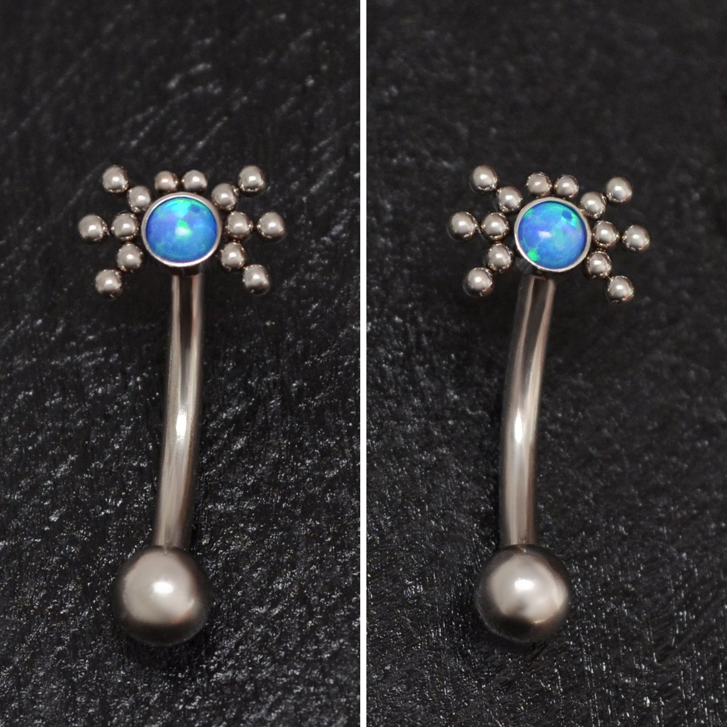 Opal Rook Piercing Titanium - TitaniumFashion