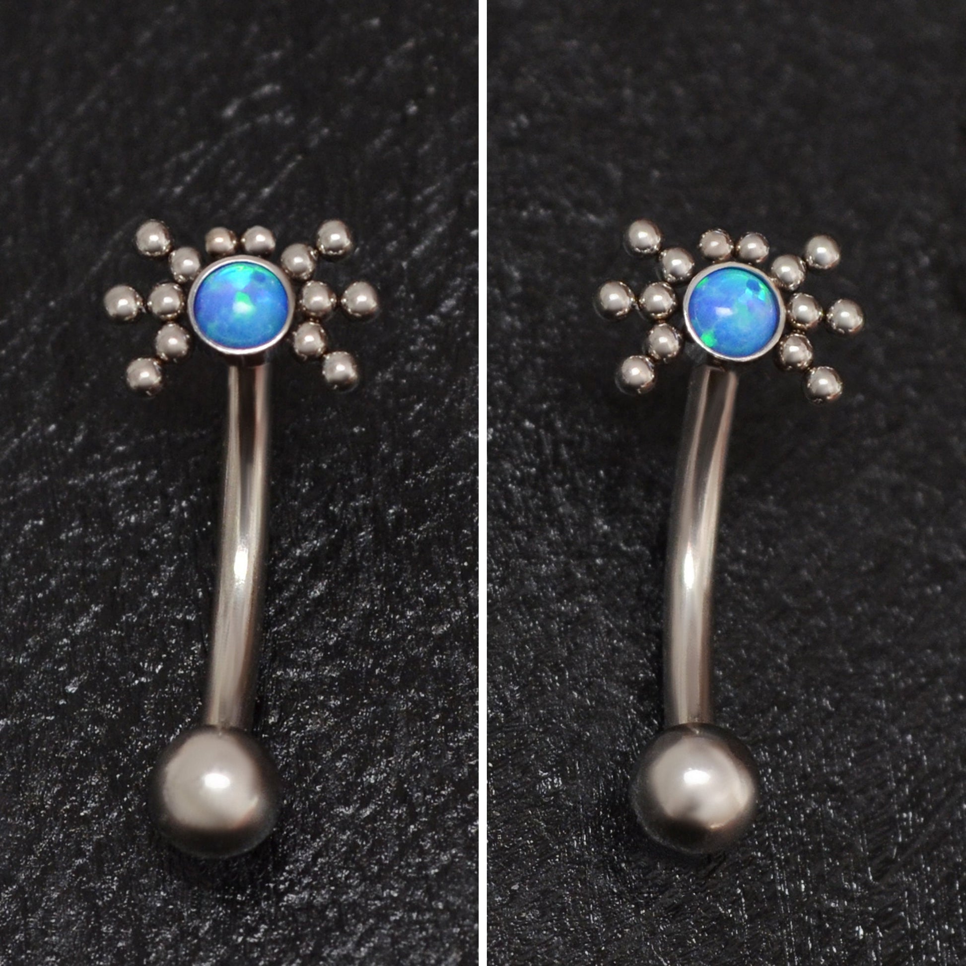 Opal Rook Piercing Titanium - TitaniumFashion
