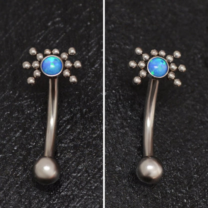 Opal Rook Piercing Titanium - TitaniumFashion