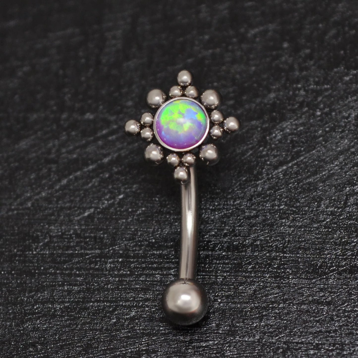 Opal Eyebrow Jewelry Implant Grade Titanium - TitaniumFashion