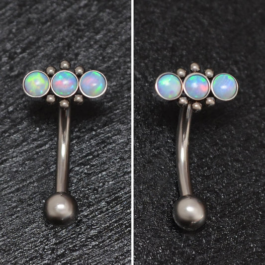 Titanium Rook Earring Opal - TitaniumFashion