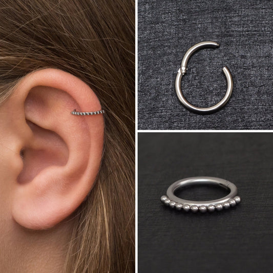 Rook Earring Surgical Steel - TitaniumFashion