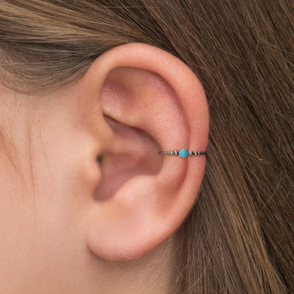 Turquoise Tragus Hoop Surgical Steel - TitaniumFashion