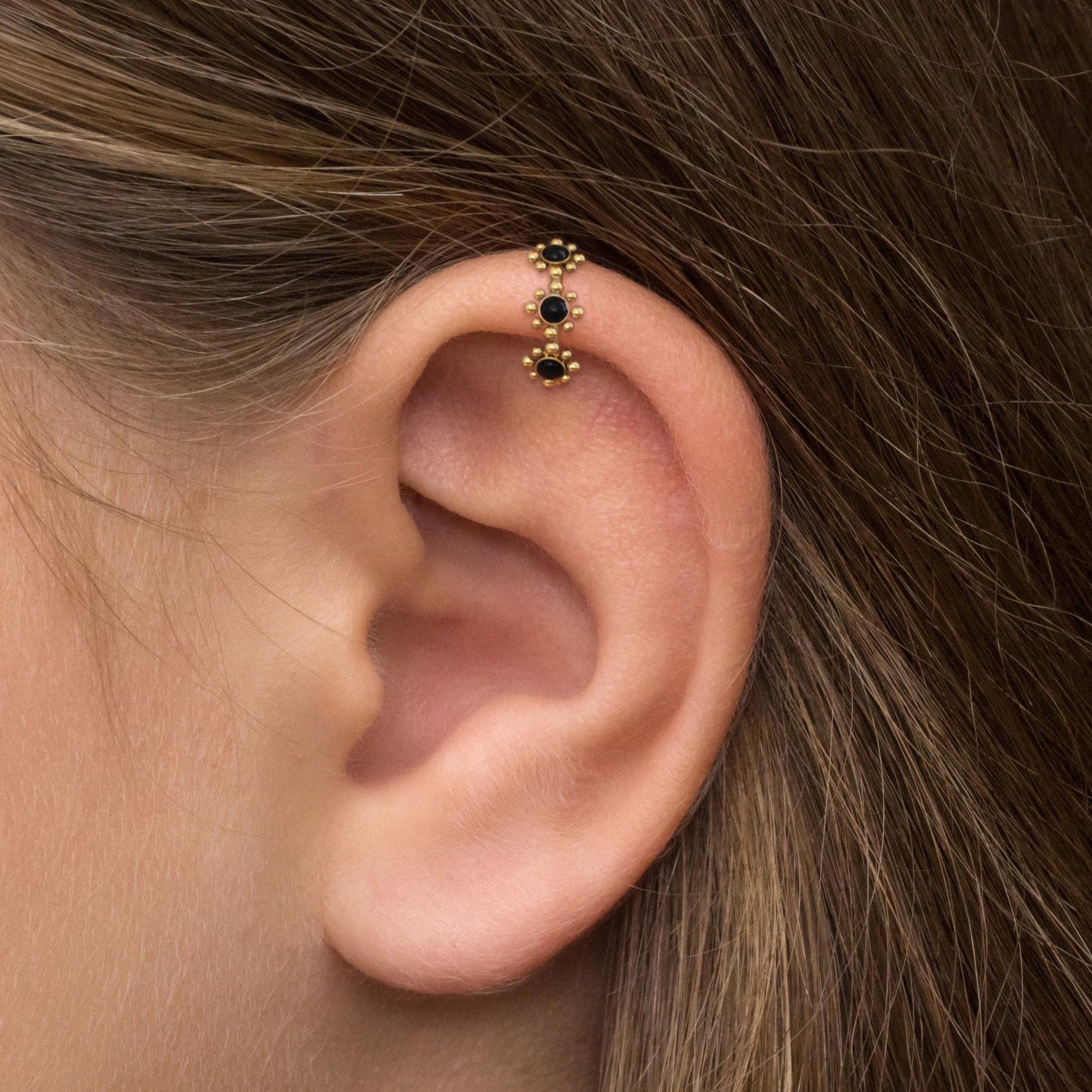 Onyx Tragus Jewelry - TitaniumFashion