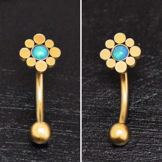 Opal Rook Earring Surgical Steel - TitaniumFashion