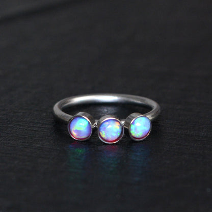 Implant Grade Titanium Nose Hoop Opal - TitaniumFashion