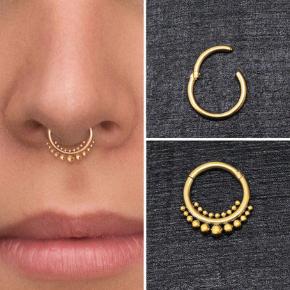 Septum Clicker Hoop Surgical Steel - TitaniumFashion