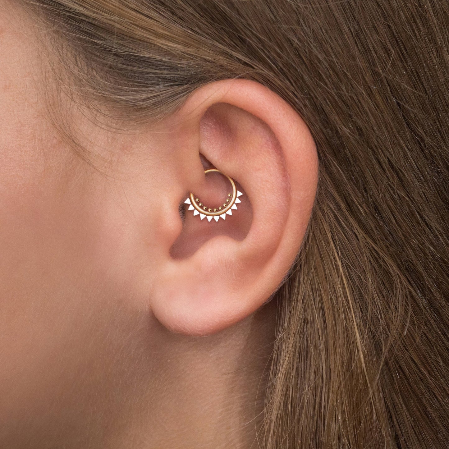 Surgical Steel Daith Earring - TitaniumFashion