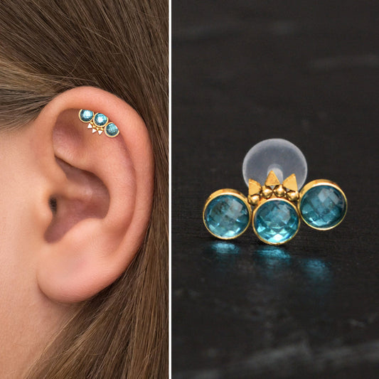 Curved Bar Piercing Bioflex - TitaniumFashion