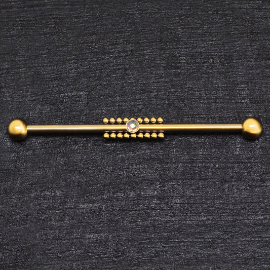 CZ Industrial Jewelry Surgical Steel - TitaniumFashion