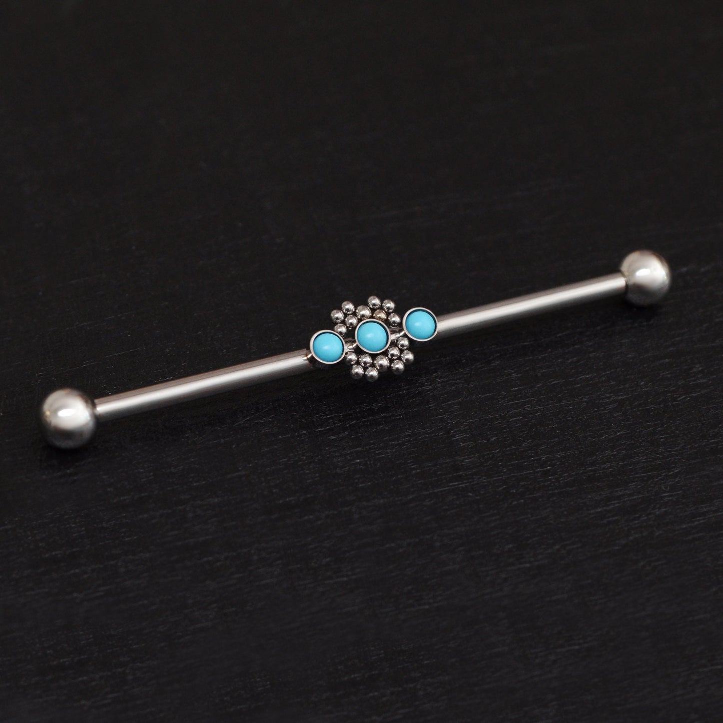 Turquoise Industrial Piercing Jewelry Titanium - TitaniumFashion