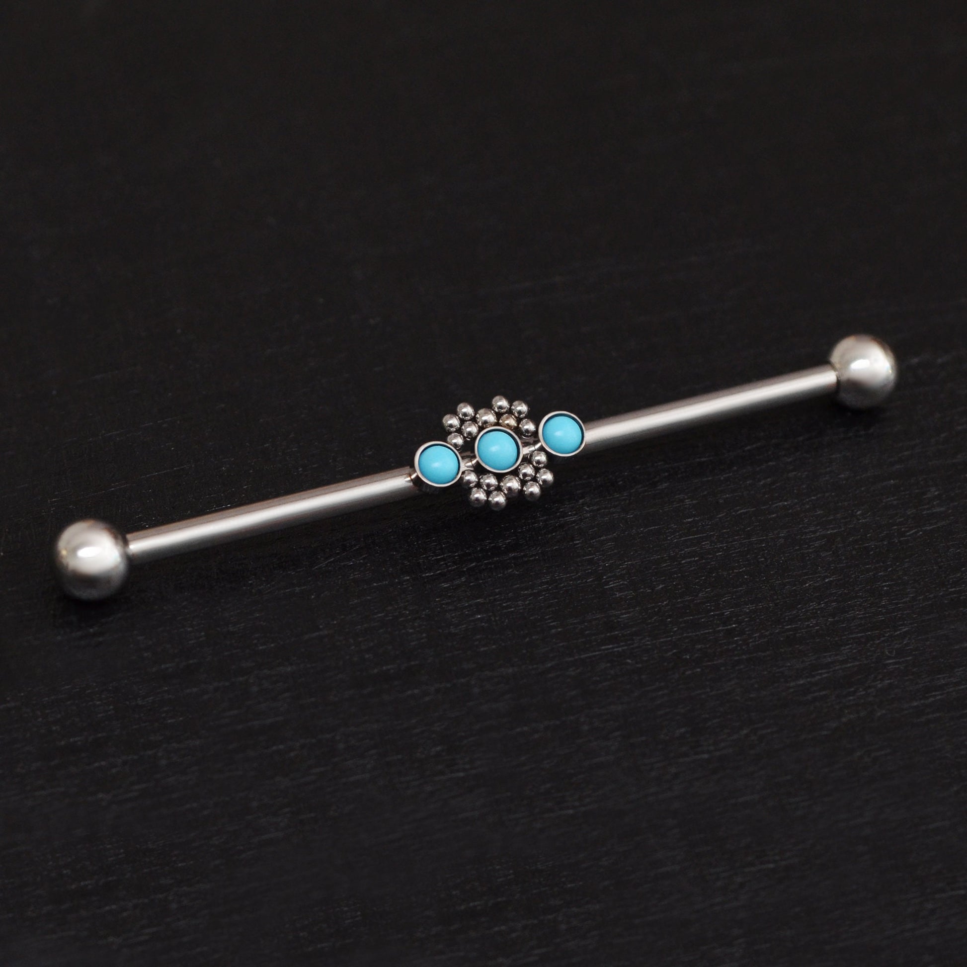 Turquoise Industrial Piercing Jewelry Titanium - TitaniumFashion