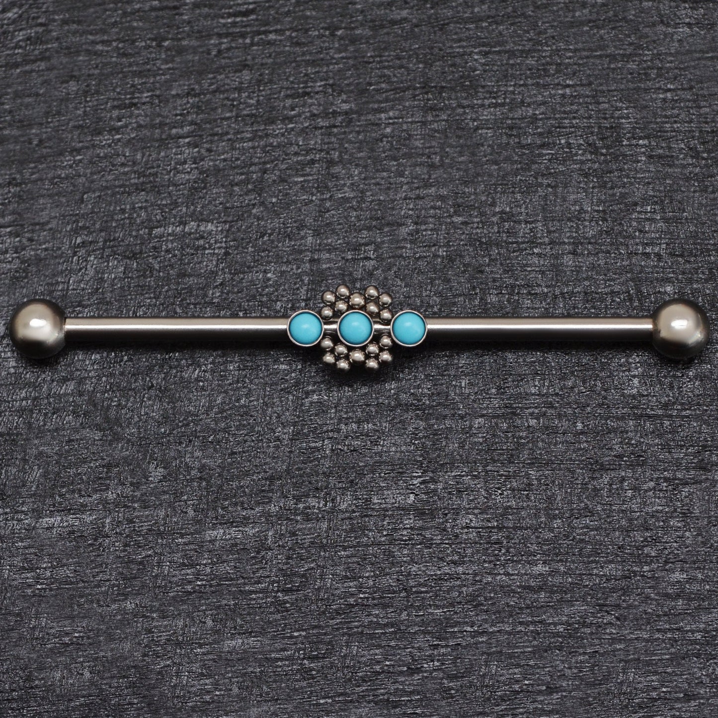 Turquoise Industrial Piercing Jewelry Titanium - TitaniumFashion
