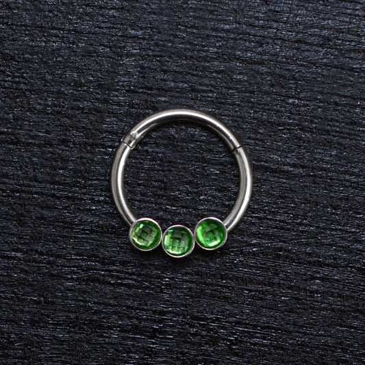 CZ Septum Ring Surgical Steel - TitaniumFashion
