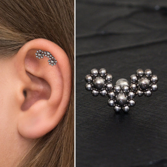Cartilage Curved Earring Surgical Steel - TitaniumFashion