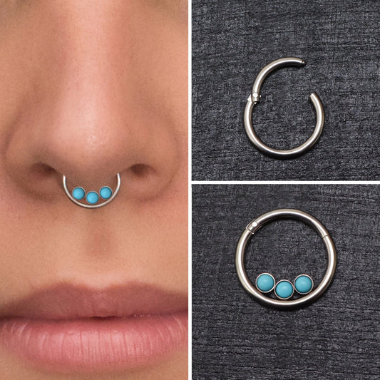 Titanium Septum Ring Clicker Earring - TitaniumFashion