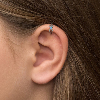 Opal Tragus Jewelry - TitaniumFashion