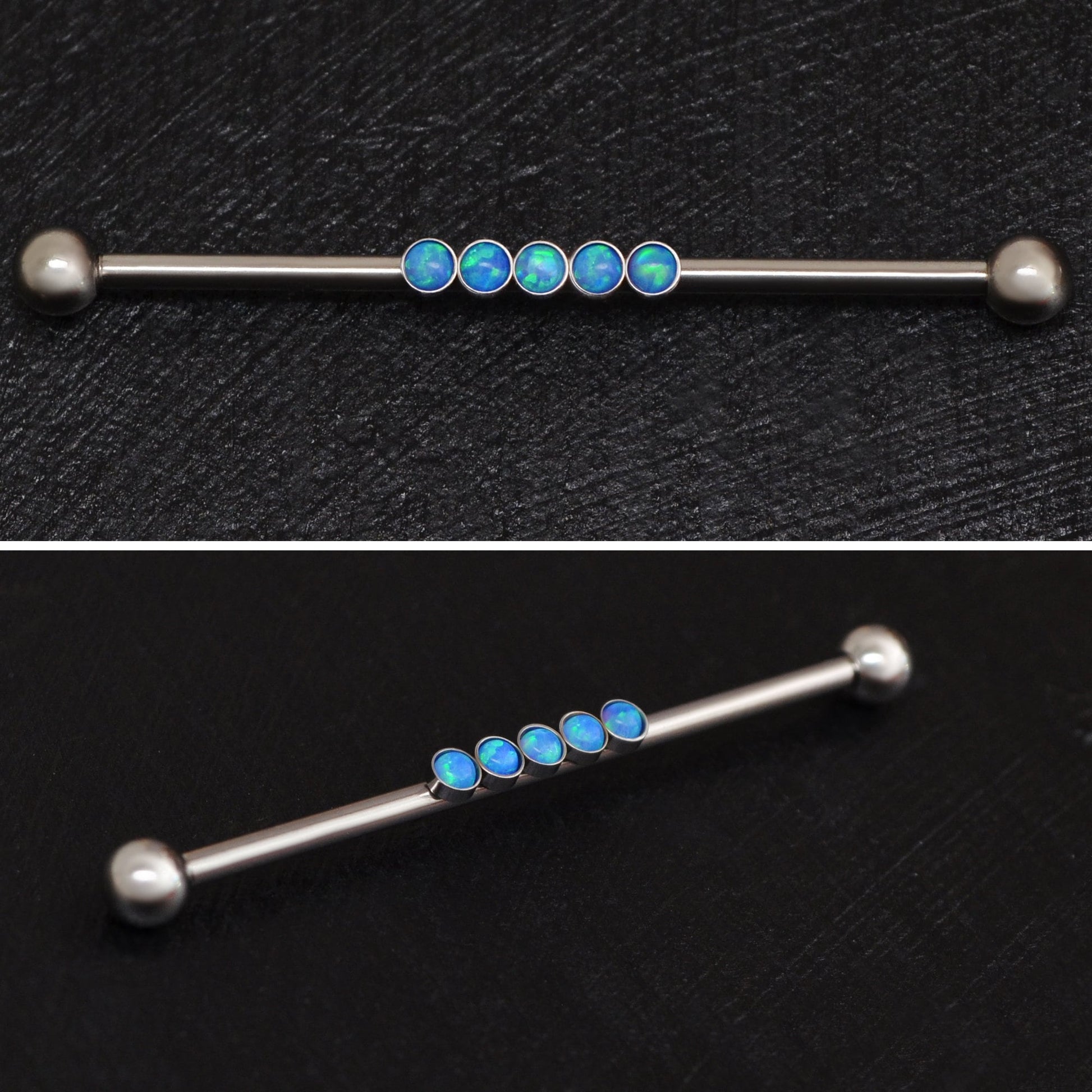 Opal Industrial Piercing 14g - TitaniumFashion