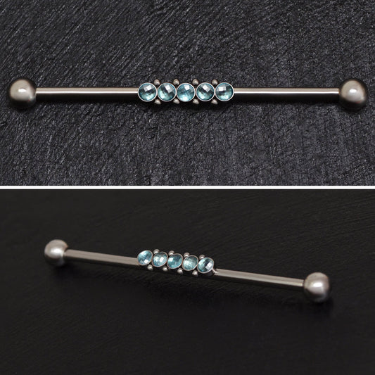 Titanium Industrial Barbell 14g - TitaniumFashion