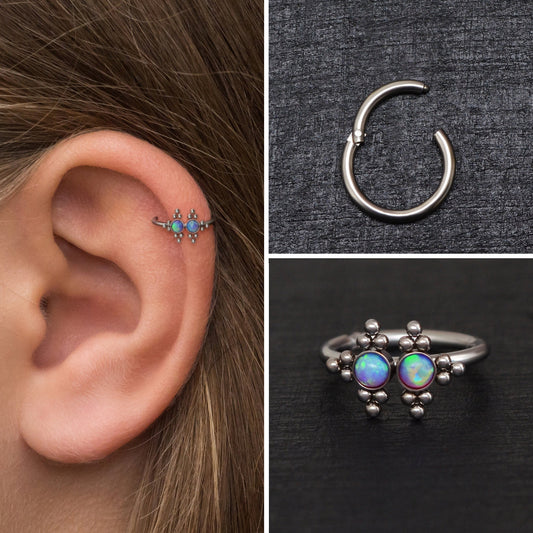Surgical Steel Conch Piercing - TitaniumFashion