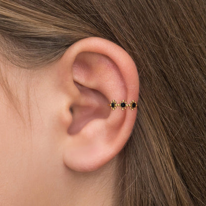 Onyx Tragus Jewelry - TitaniumFashion