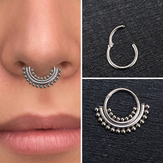 Septum Hoop Surgical Steel - TitaniumFashion