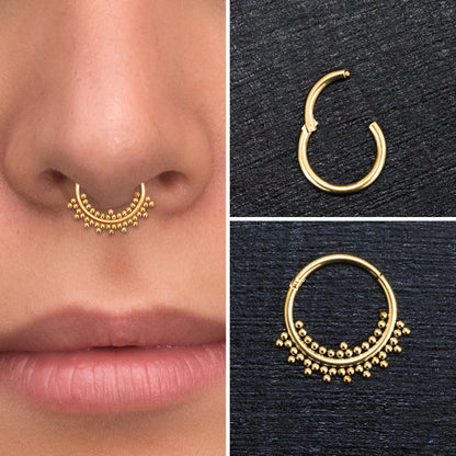 Septum Hoop Surgical Steel - TitaniumFashion